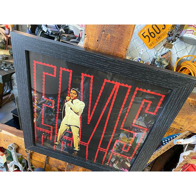 エルヴィス・プレスリー　アルバムカバー・アートフレーム　（ライブ/ホワイトスーツ）　■　アメリカン雑貨　アメリカ雑貨 |  | 01