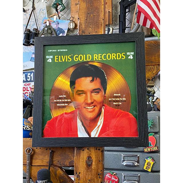 エルヴィス・プレスリー　アルバムカバー・アートフレーム　（ゴールドレコード）　■　アメリカン雑貨　アメリカ雑貨 | 