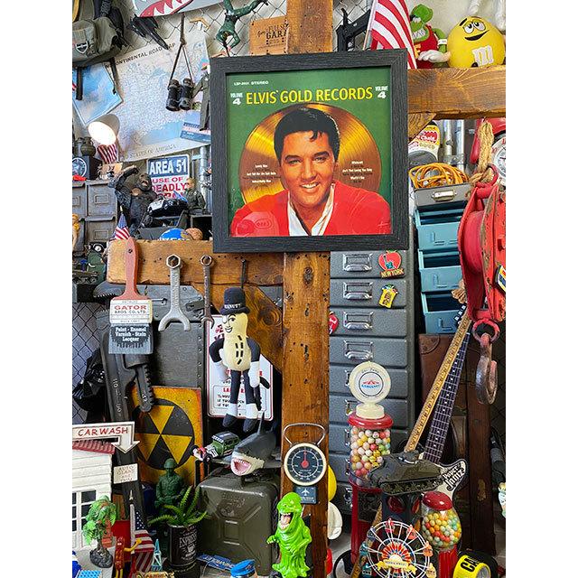 エルヴィス・プレスリー　アルバムカバー・アートフレーム　（ゴールドレコード）　■　アメリカン雑貨　アメリカ雑貨 |  | 03