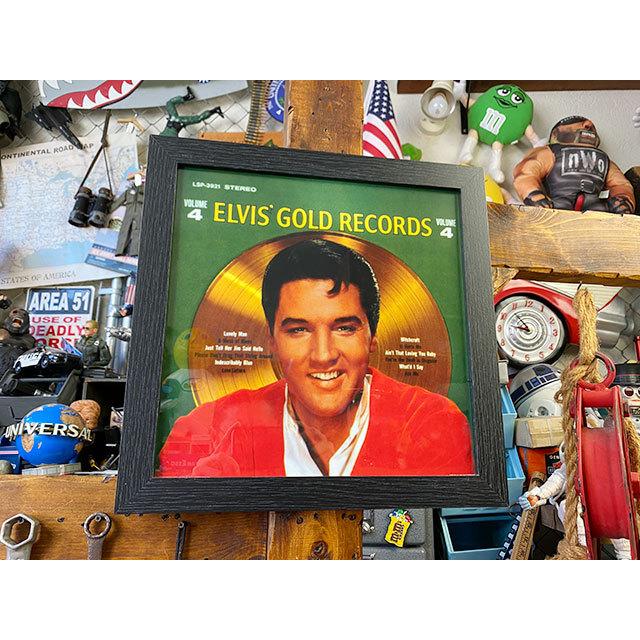 エルヴィス・プレスリー　アルバムカバー・アートフレーム　（ゴールドレコード）　■　アメリカン雑貨　アメリカ雑貨 |  | 06