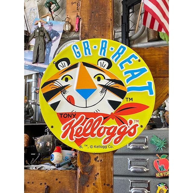 ヴィンテージケロッグ　エンボスティンサイン　（フェイス）　■　アメリカン雑貨　アメリカ雑貨 爆買 | 