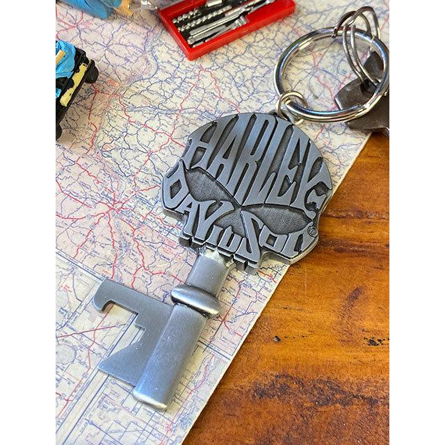 ハーレーダビッドソンのオフィシャル・メタルキーホルダー（スケルトン