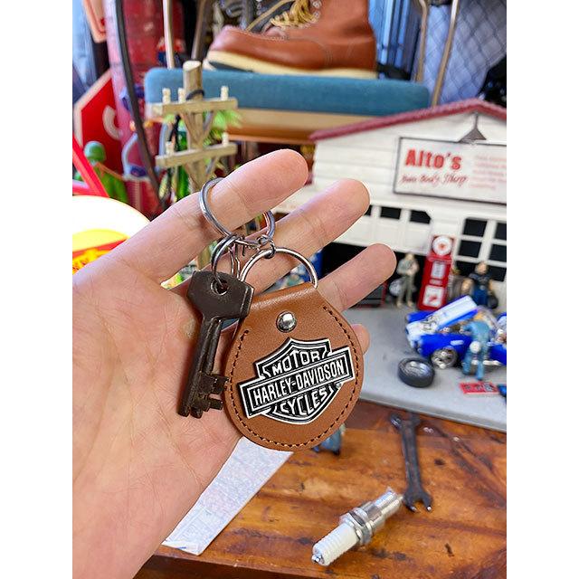 ハーレーダビッドソン　オフィシャル　キーホルダー　（B&Sブラウンレザー）　■　アメリカン雑貨　アメリカ雑貨 | Harley Davidson | 05