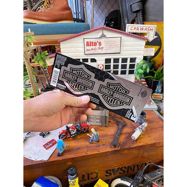 ハーレーダビッドソン　オフィシャルステッカー　クロームデカール　（バー＆シールド/クローム/Sサイズ/2P）　■　アメリカン雑貨 | Harley Davidson | 03