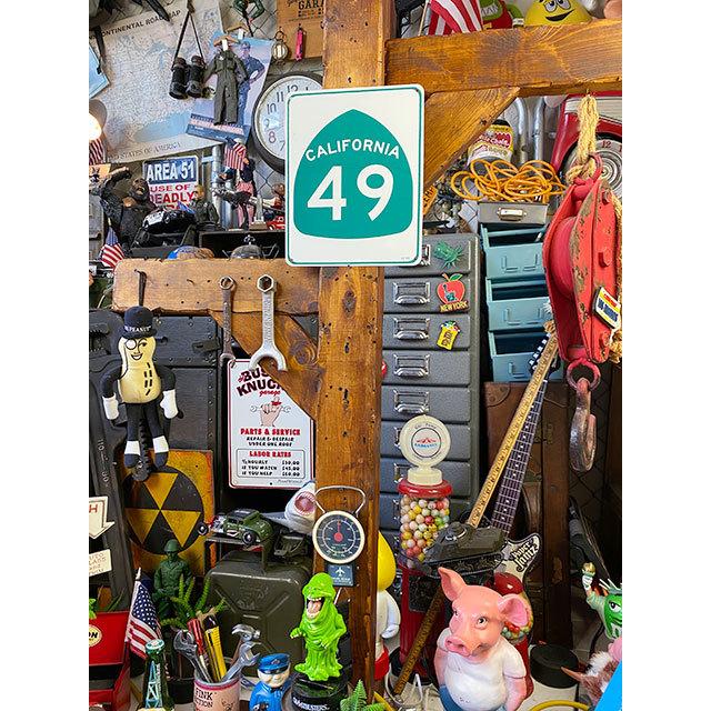 カリフォルニア ハイウェイ49号線標識」 ミニブリキ看板 □ アメリカン