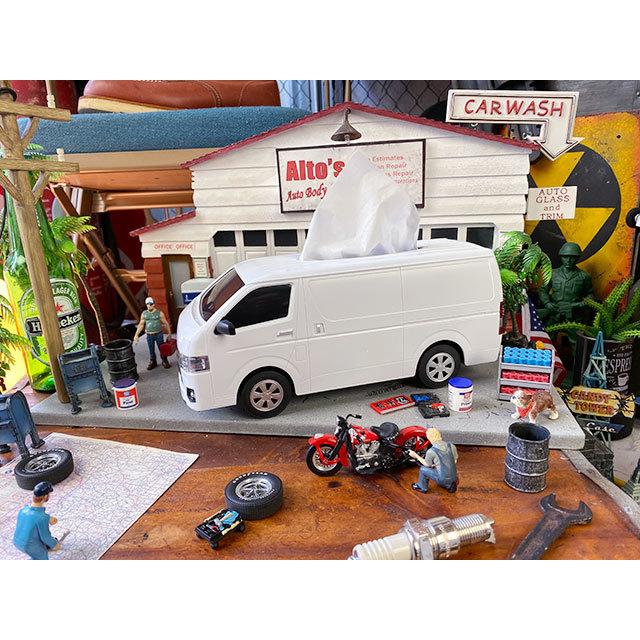 トヨタ　ハイエース　ティッシュケース　（ホワイト）　■　アメリカン雑貨　アメリカ雑貨　ティッシュボックス |  | 03