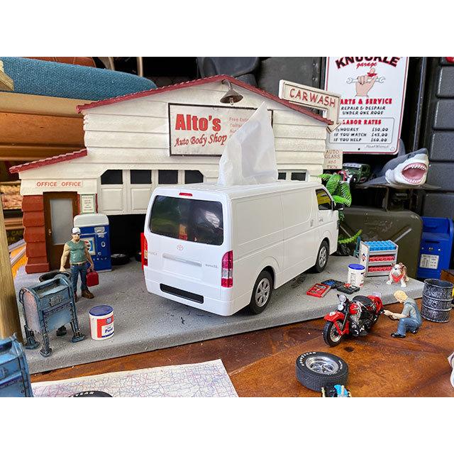 トヨタ　ハイエース　ティッシュケース　（ホワイト）　■　アメリカン雑貨　アメリカ雑貨　ティッシュボックス |  | 04