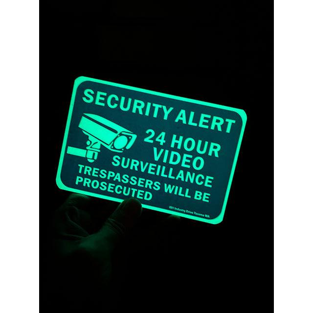 アメリカの蓄光セキュリティミニサイン　（24時間録画中）　■　アメリカン雑貨　アメリカ雑貨 |  | 05