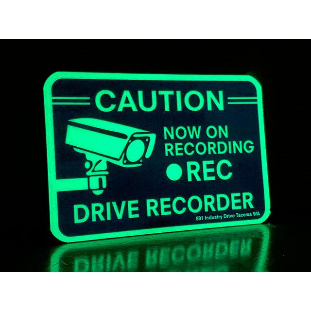 ドライブレコーダー録画中　蓄光セキュリティサイン　（裏面シール付き）　■　アメリカン雑貨　アメリカ雑貨 |  | 06