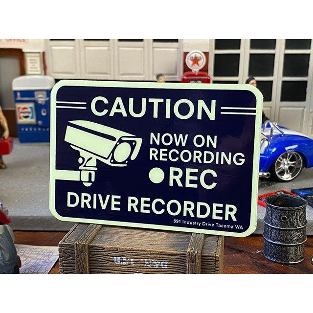 ドライブレコーダー録画中　蓄光セキュリティサイン　（裏面シール付き）　■　アメリカン雑貨　アメリカ雑貨 |  | 07