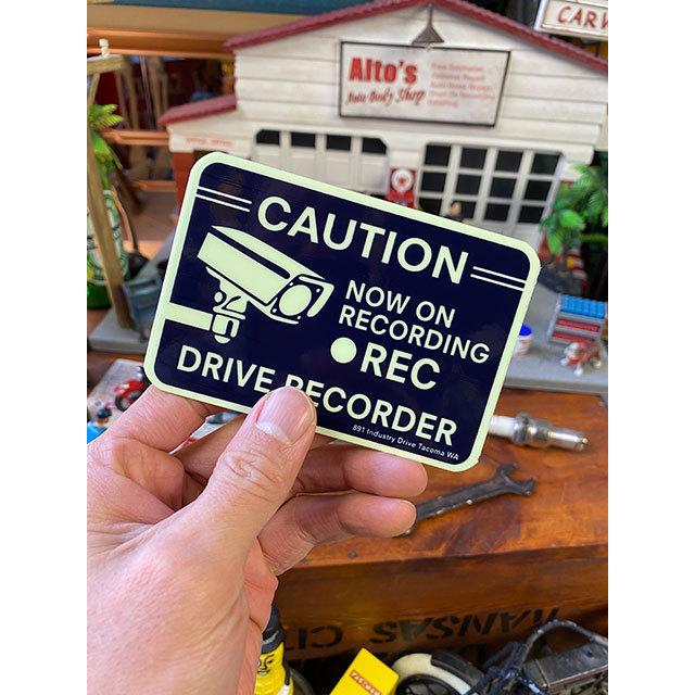 ドライブレコーダー録画中　蓄光セキュリティサイン　（裏面シール付き）　■　アメリカン雑貨　アメリカ雑貨 |  | 09