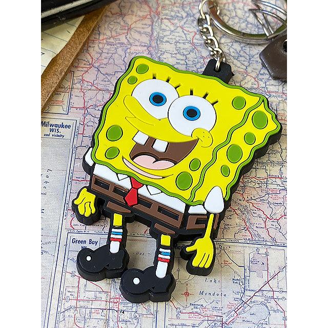 スポンジボブ ラバーキーホルダー □ アメリカン雑貨 アメリカ雑貨