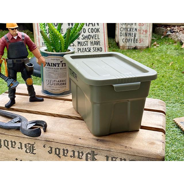 トラスト ソーストレージコンテナ（フタ付き）THOR ミニサイズ（オリーブドラブ） トートボックス 単品 ■ アメリカン雑貨 アメリカ雑貨 |  | 04