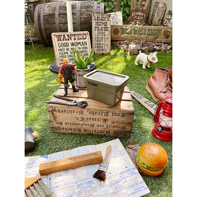 トラスト ソーストレージコンテナ（フタ付き）THOR ミニサイズ（オリーブドラブ） トートボックス 単品 ■ アメリカン雑貨 アメリカ雑貨 |  | 06