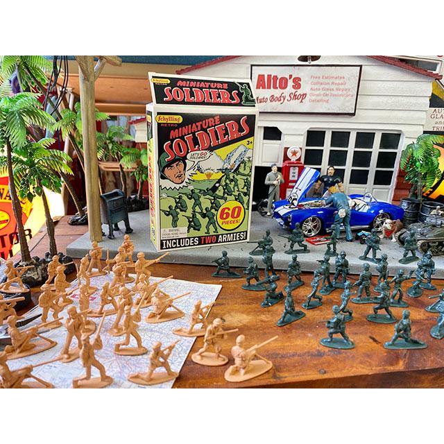 シリング社　ミニチュアソルジャー60体セット　グリーンアーミーメン ■ アメリカン雑貨 アメリカ雑貨 | 