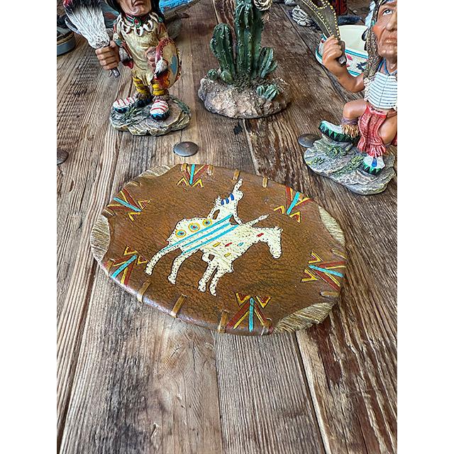 ネイティブアメリカン レザーソープディッシュ □ アメリカ雑貨