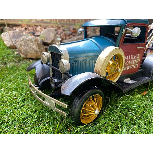 新しい アメリカンレッカー車のブリキオブジェ Lサイズ ブルー アメリカ雑貨 アメリカン雑貨 ミニカー Readingtherapycenter Com