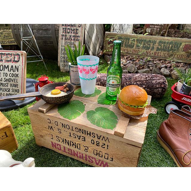 モンステラ　スケルトンリーフ　コースター　4枚セット ■ アメリカン雑貨 アメリカ雑貨 |  | 04