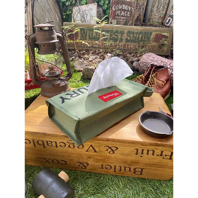 マーキュリー　キャンバスティッシュボックスカバー　（カーキ）　■　アメリカン雑貨　ティッシュボックス　ティッシュケース | MERCURY | 04