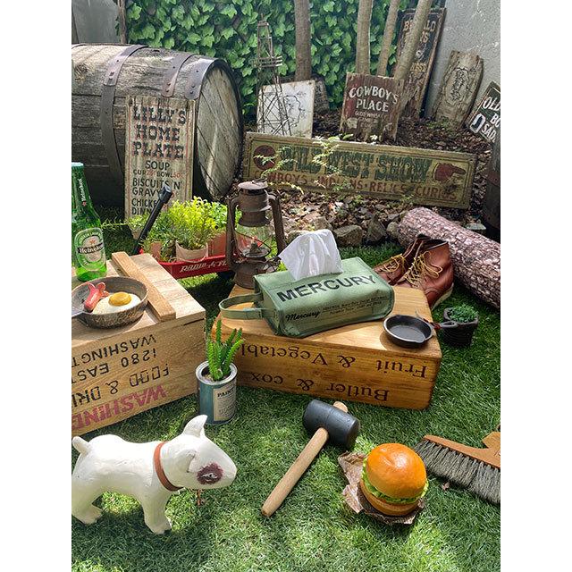 マーキュリー　キャンバスティッシュボックスカバー　（カーキ）　■　アメリカン雑貨　ティッシュボックス　ティッシュケース | MERCURY | 07