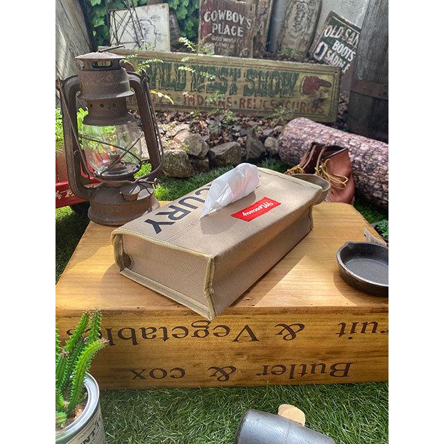 マーキュリー　キャンバスティッシュボックスカバー　（サンドベージュ）　■　アメリカン雑貨ティッシュボックス　ティッシュケース | MERCURY | 04