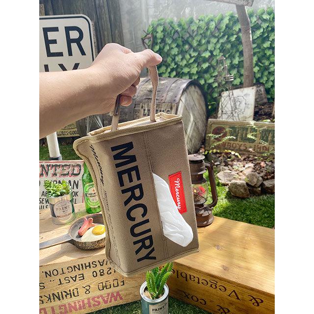 マーキュリー　キャンバスティッシュボックスカバー　（サンドベージュ）　■　アメリカン雑貨ティッシュボックス　ティッシュケース | MERCURY | 07