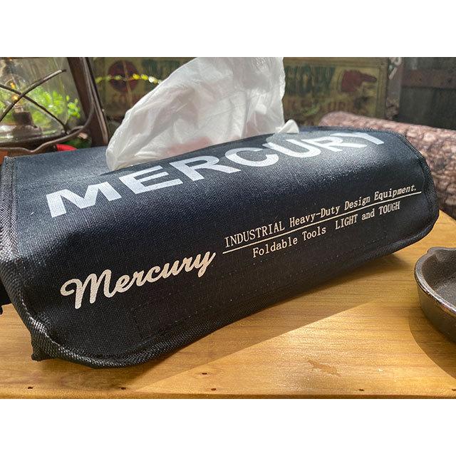 マーキュリー　キャンバスティッシュボックスカバー　（ブラック）　■　アメリカン雑貨　ティッシュボックス　ティッシュケース | MERCURY | 03