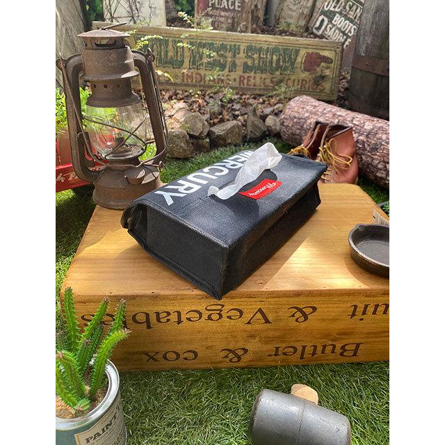 マーキュリー　キャンバスティッシュボックスカバー　（ブラック）　■　アメリカン雑貨　ティッシュボックス　ティッシュケース | MERCURY | 04