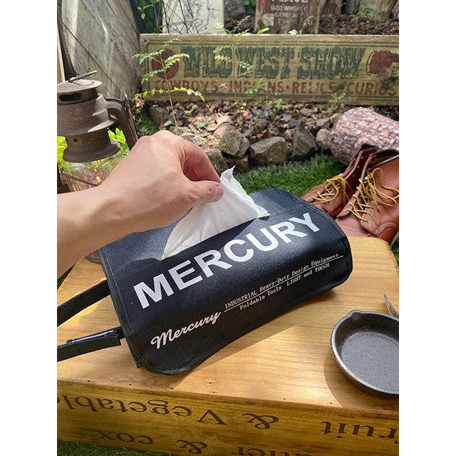 マーキュリー　キャンバスティッシュボックスカバー　（ブラック）　■　アメリカン雑貨　ティッシュボックス　ティッシュケース | MERCURY | 05