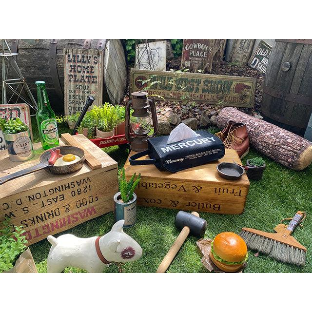 マーキュリー　キャンバスティッシュボックスカバー　（ブラック）　■　アメリカン雑貨　ティッシュボックス　ティッシュケース | MERCURY | 07