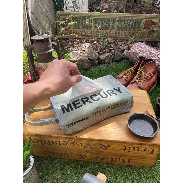 マーキュリー　キャンバスティッシュボックスカバー　（グレー）　■　アメリカン雑貨　ティッシュボックス　ティッシュケース | MERCURY | 06