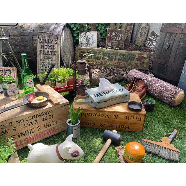 マーキュリー　キャンバスティッシュボックスカバー　（グレー）　■　アメリカン雑貨　ティッシュボックス　ティッシュケース | MERCURY | 07