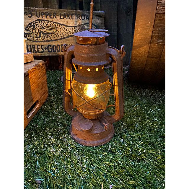ヴィンテージLEDランタン ラスティ □ アメリカン雑貨 アメリカ雑貨
