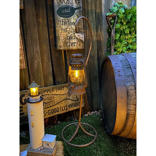 ヴィンテージLEDランタン ラスティ □ アメリカン雑貨 アメリカ雑貨