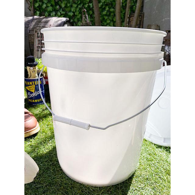 米国リークタイト社　5ガロン　バケツ　フタ付き　MADE IN U.S.A.　（ホワイト）　■　アメリカン雑貨　アメリカ雑貨 |  | 02