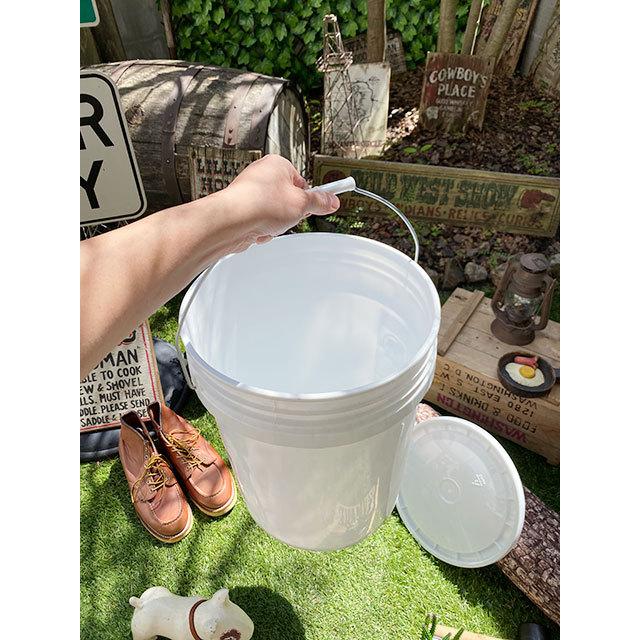 米国リークタイト社　5ガロン　バケツ　フタ付き　MADE IN U.S.A.　（ホワイト）　■　アメリカン雑貨　アメリカ雑貨 |  | 04