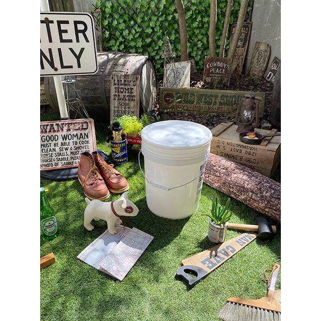 米国リークタイト社　5ガロン　バケツ　フタ付き　MADE IN U.S.A.　（ホワイト）　■　アメリカン雑貨　アメリカ雑貨 |  | 05