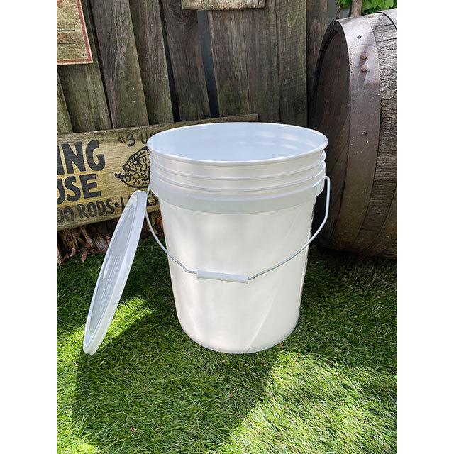 米国リークタイト社　5ガロン　バケツ　フタ付き　MADE IN U.S.A.　（ホワイト）　■　アメリカン雑貨　アメリカ雑貨 |  | 06