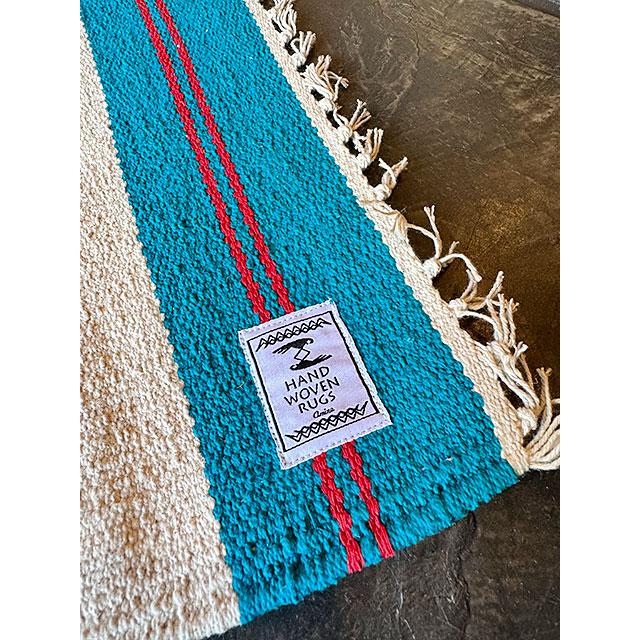 ネイティブパターン　コットンマット　65cm　（ターコイズ）　■　アメリカン雑貨　アメリカ雑貨 |  | 03