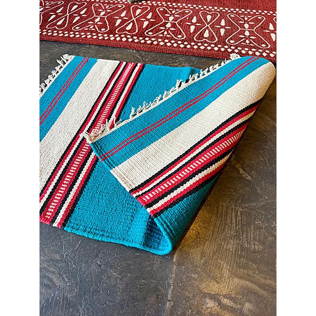 ネイティブパターン　コットンマット　65cm　（ターコイズ）　■　アメリカン雑貨　アメリカ雑貨 |  | 04