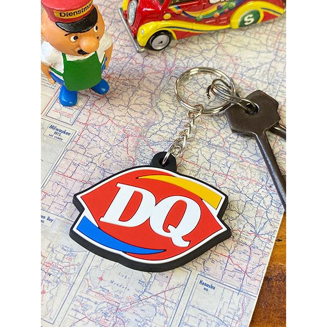 デイリークイーン ラバーキーホルダー （DQロゴ） □ アメリカン雑貨