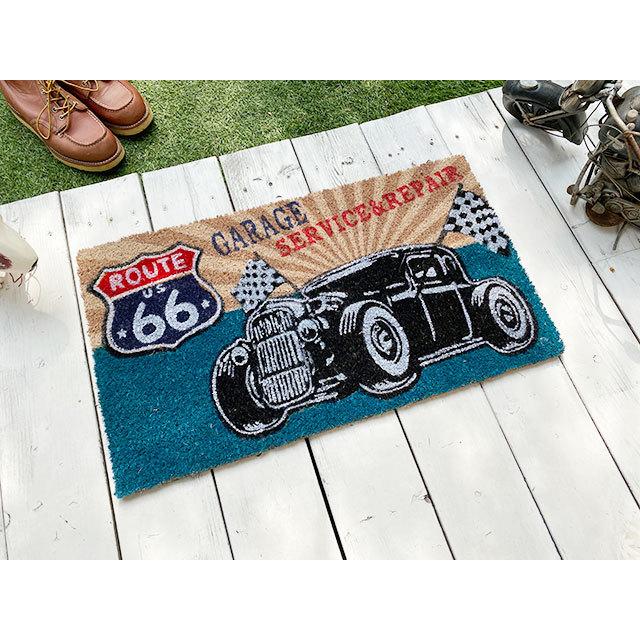 ルート66　ココマット　（ホットロッド）　■　アメリカン雑貨　アメリカ雑貨 爆買 | 