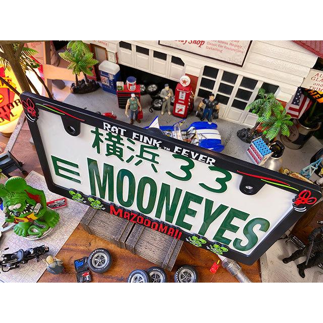 ラットフィンク　フェイスロゴ　ライセンスフレーム　ブラック　（日本のナンプレ用サイズ）　単品　■　アメリカン雑貨　アメリカ雑貨 | RAT FINK | 01