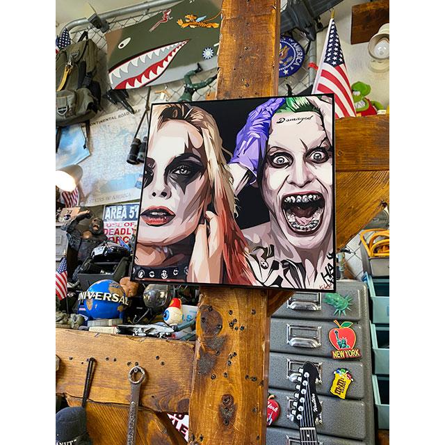 No.161フレーム付きキャンバスアート　ジョーカー　ハーレイクイン　インテリア No.161フレーム付きキャンバスアート ジョーカー ハーレイクイン