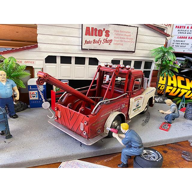 アメリカンレッカー車　ブリキオブジェ　Mサイズ　（レッドルーフ）　■ アメリカン雑貨 アメリカ雑貨 |  | 06