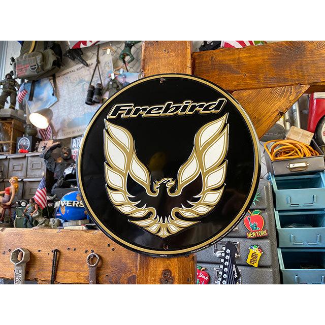 ポンティアック　ファイヤーバード　ラウンド型ブリキ看板 ■ アメリカン雑貨 アメリカ雑貨 爆買 |  | 05