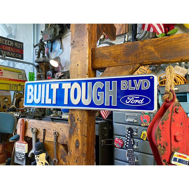フォード　ストリートサイン　（BUILT TOUGH BLVD）　フォードブルー　■　アメリカン雑貨　アメリカ雑貨 |  | 02