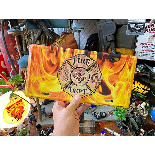 ファイヤーデプト　ライセンスプレート　（炎）　■　アメリカン雑貨　アメリカ雑貨 |  | 03