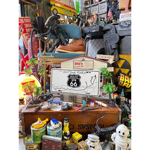 ルート66　ライセンスプレート　（ロードマップ/Get　Your　Kicks）　■　アメリカン雑貨　アメリカ雑貨 |  | 02