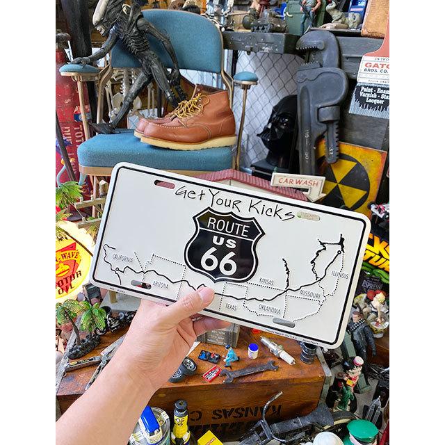 ルート66　ライセンスプレート　（ロードマップ/Get　Your　Kicks）　■　アメリカン雑貨　アメリカ雑貨 |  | 03